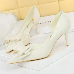Escarpin Ruban de Soie Blanc