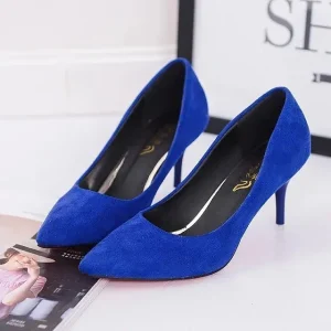 Escarpin Suède Bleu