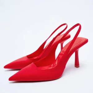 Escarpin Slingback Tile Rouge