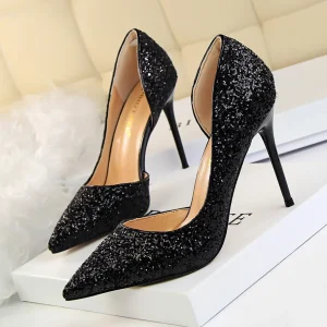 Escarpin Champagne Noir