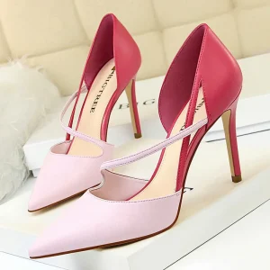 Escarpin Bi-Color Rose/Rouge