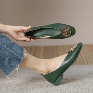 Escarpin Square Vert